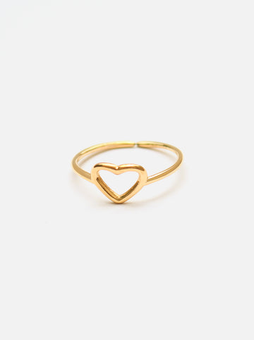 Open Heart Ring - Fingerring (wasserfest)