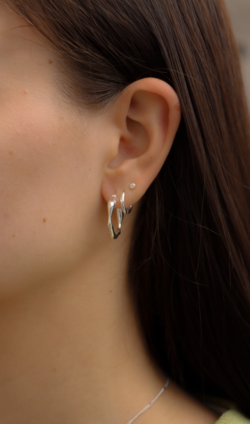 Paris Ava Zircone Hoops - Earstacking Set (wasserfest)