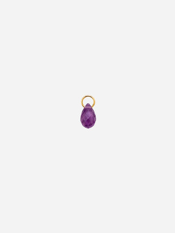 Personalized Amethyst Moon Love Charm - Stein Anhänger (wasserfest)
