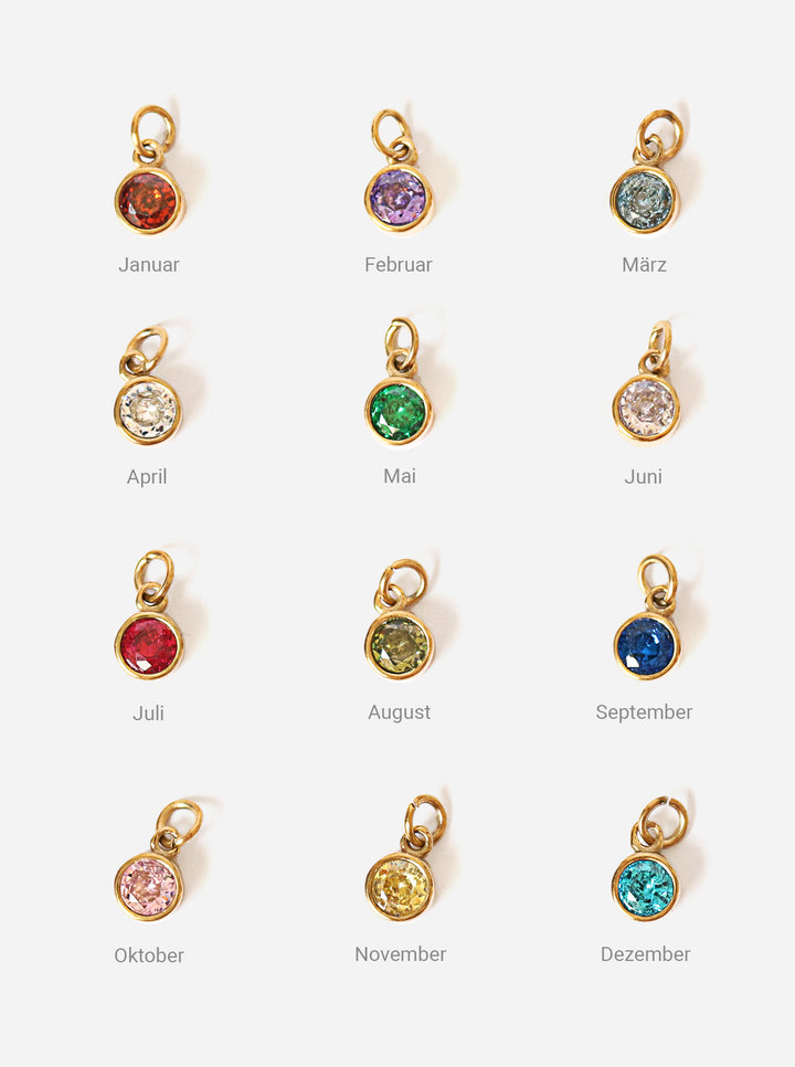 Personalized Birthstone Charm - Anhänger (wasserfest)
