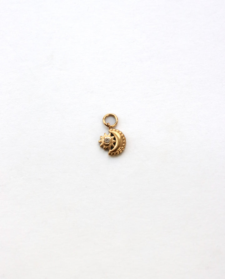 Personalized Moon & Sun Charm - Anhänger (wasserfest)