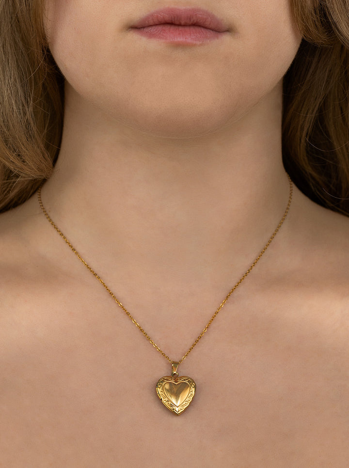 Personalized Heart Medaillon Charm - Anhänger (wasserfest)