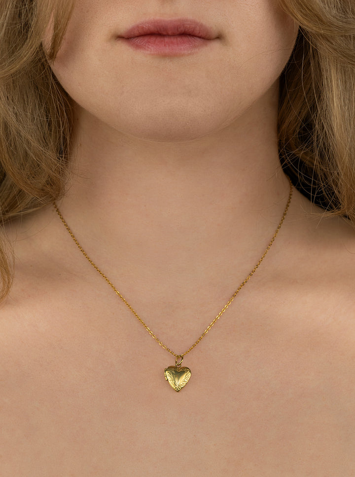 Personalized Heart Medaillon Charm - Anhänger (wasserfest)