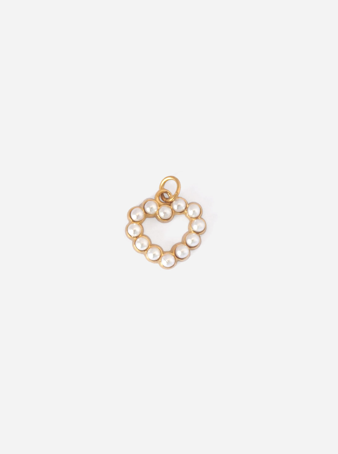 Personalized Simple Pearl Heart Charm - Anhänger (wasserfest)