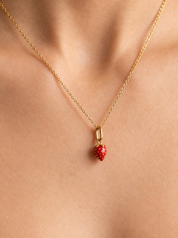 Personalized Strawberry Charm - Anhänger (wasserfest)