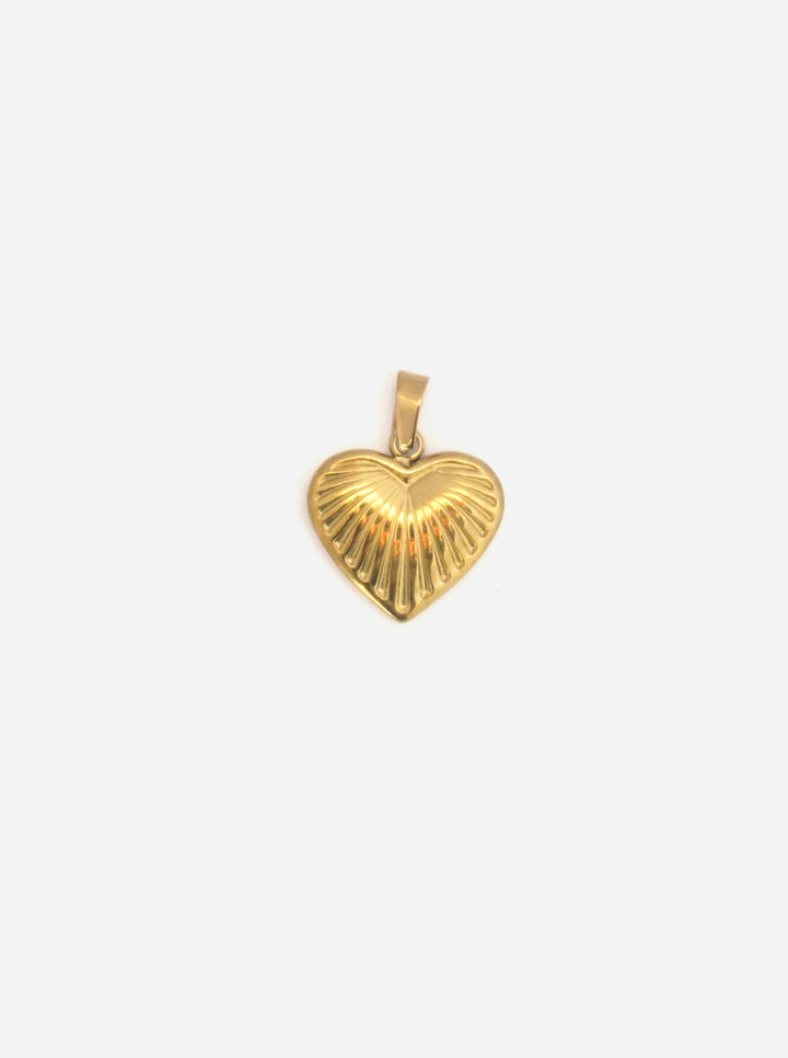 Personalized Big Vintage Heart Charm - Anhänger (wasserfest)