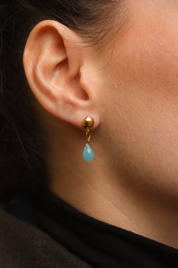 Personalized Vintage Stone Dome Studs - Ohrstecker (wasserfest)
