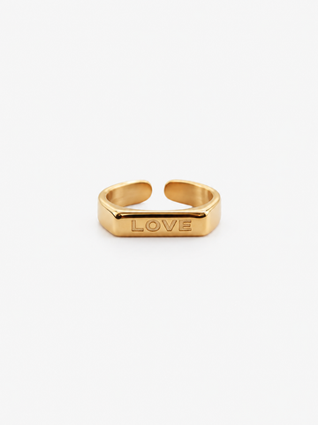 Love Signet Ring - Fingerring (wasserfest)