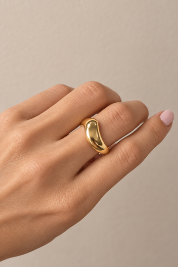 Round Lu Ring - Fingerring (wasserfest)