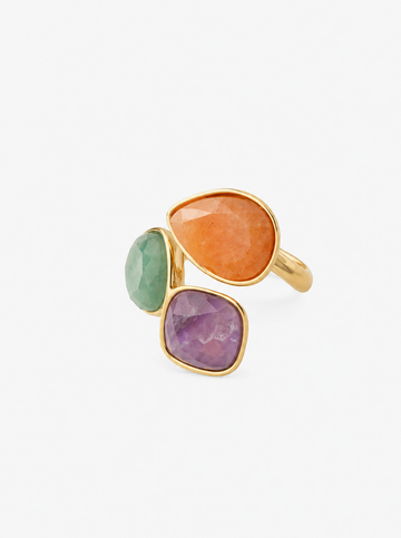 Triple Stone Ring - Fingerring (wasserfest)