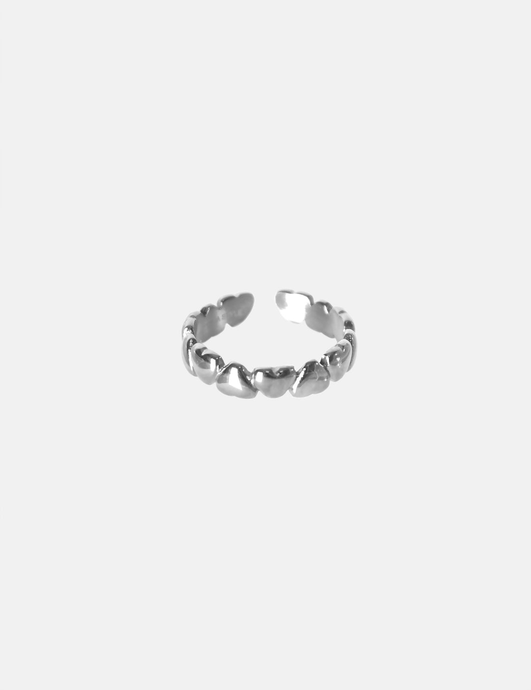 Connected Bold Hearts Ring - Fingerring (wasserfest)