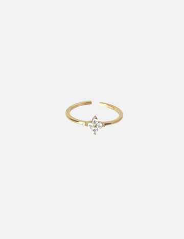 Zircone Crystal Flower Ring - Fingerring (wasserfest)