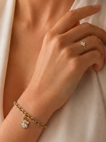 Zircone Crystal Flower Ring - Fingerring (wasserfest)