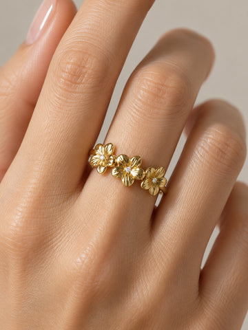 Frangipani Ring - Fingerring (wasserfest)
