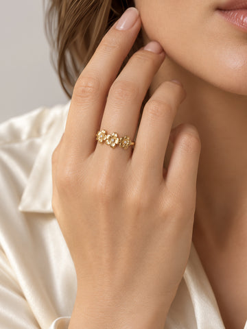 Frangipani Ring - Fingerring (wasserfest)