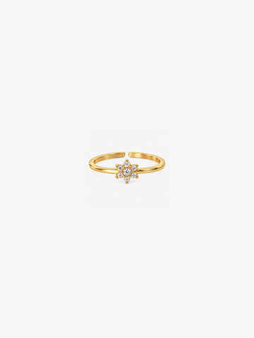 Shiny Flower Ring - Fingerring (wasserfest)