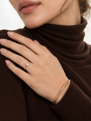Shiny Flower Ring - Fingerring (wasserfest)