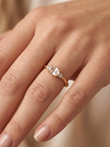 Vintage Zircone - Fingerring (wasserfest)