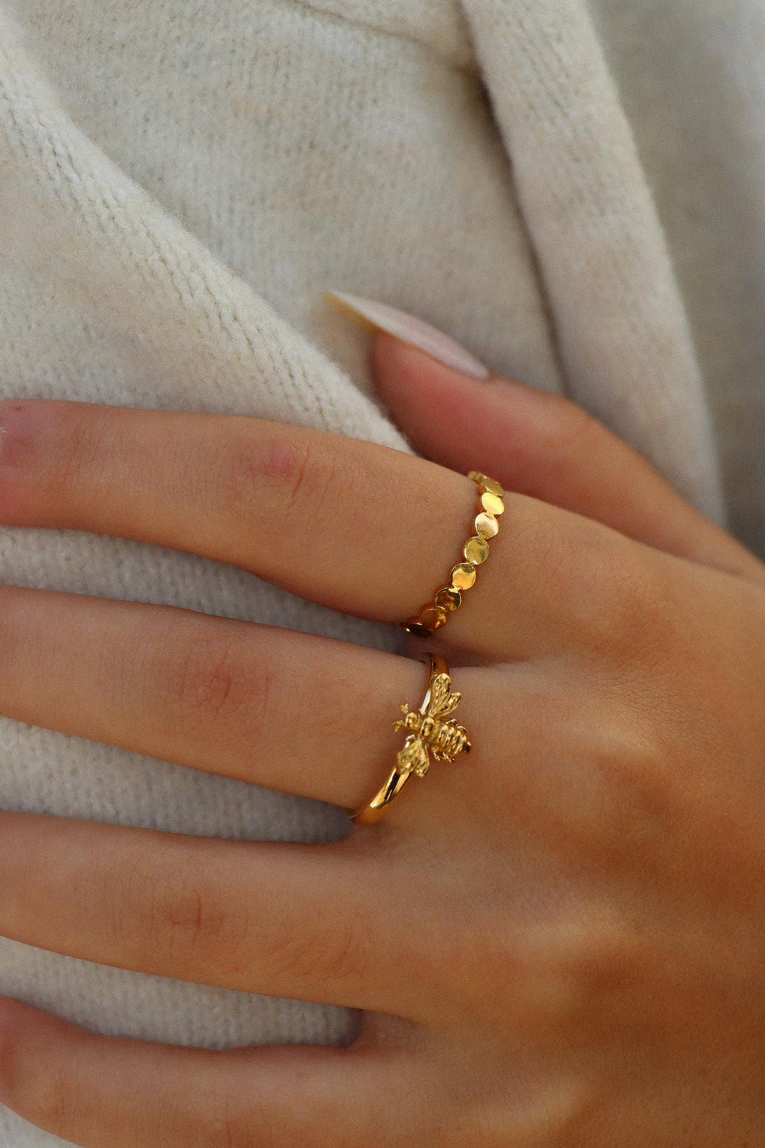 Bee Ring - Fingerring (wasserfest)