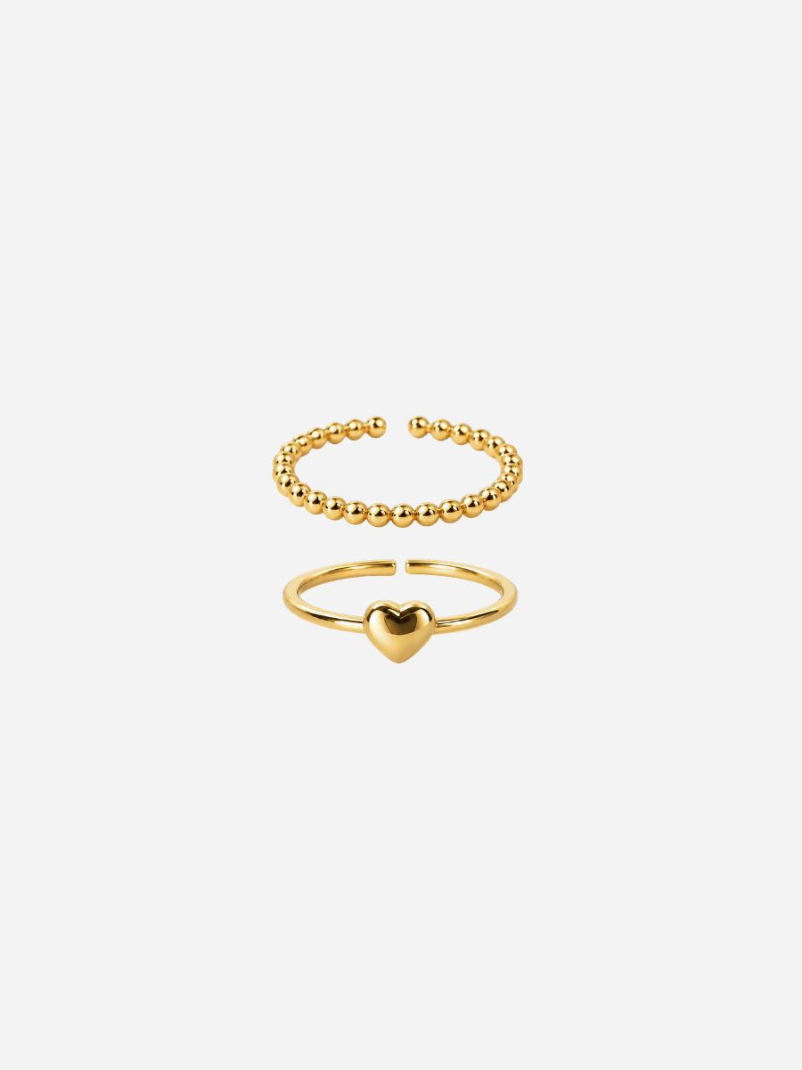 Everyday Dotted Big True Love Ring Set (wasserfest)