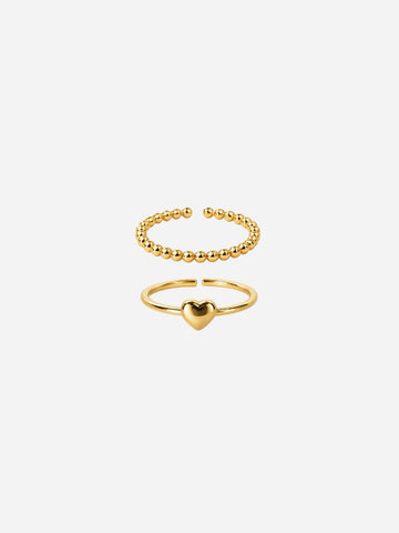 Everyday Dotted Big True Love Ring Set (wasserfest)