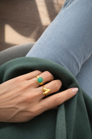 Bold Heart Ring - Fingerring (wasserfest)