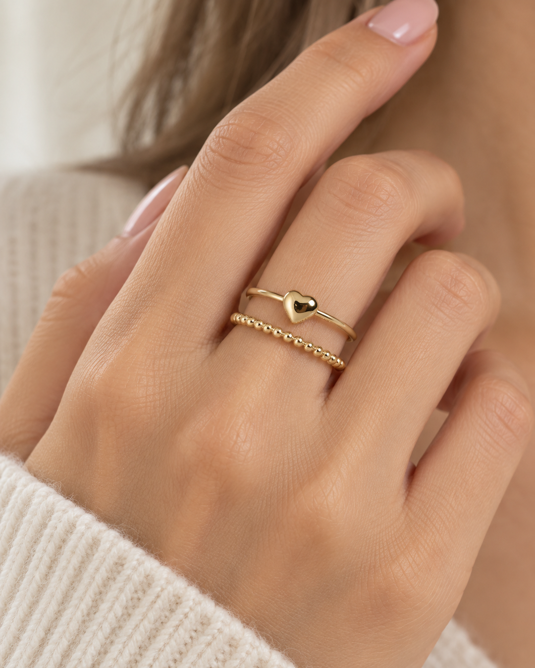 Everyday Dotted Big True Love Ring Set (wasserfest)