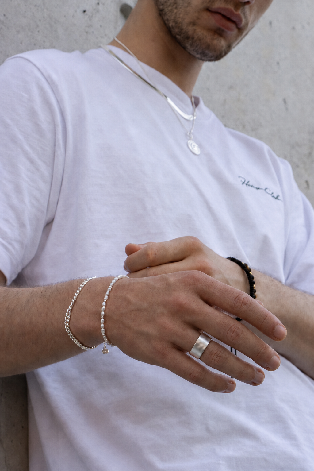 Hammered Pipe Ring - Fingerring Men (wasserfest)