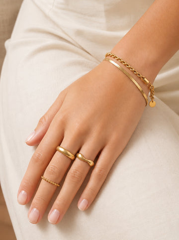 Dotted Ring - Midi Ring (wasserfest)