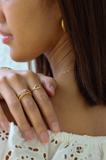 Open Heart Ring - Fingerring (wasserfest)