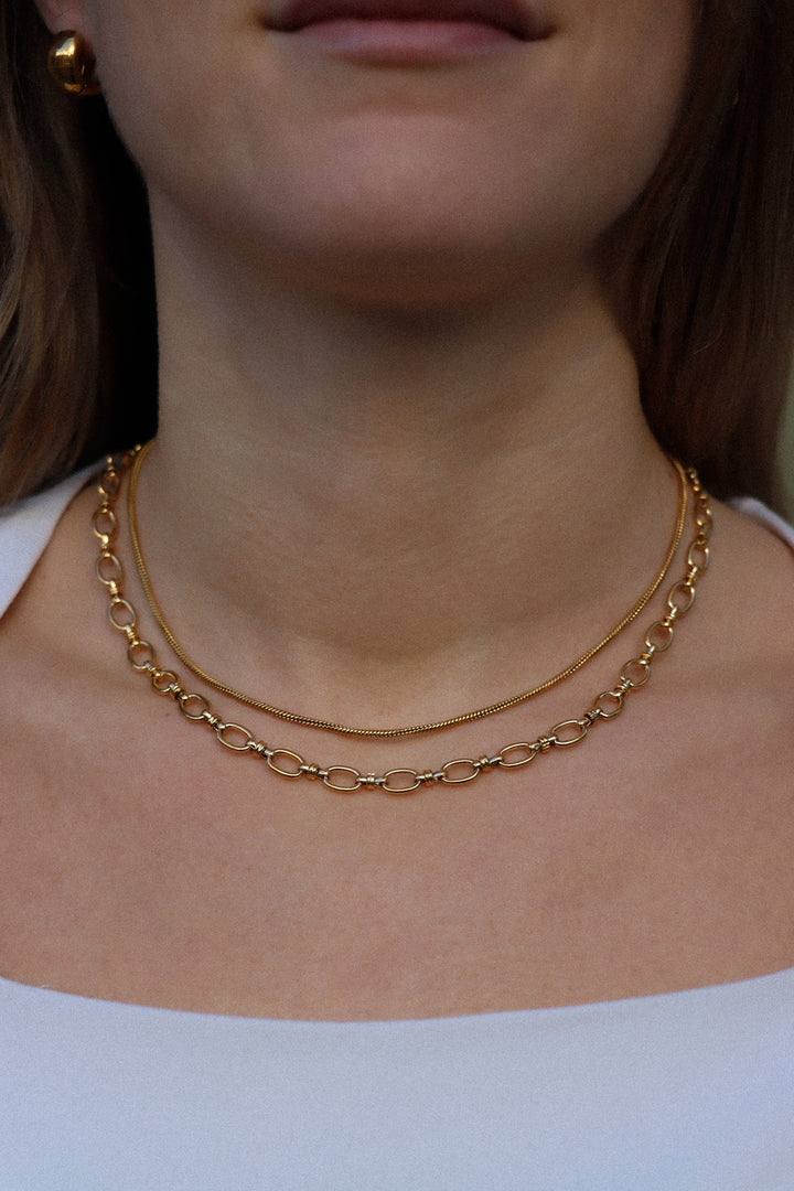 Everyday Amélie Round Freya Necklace - Halsketten Layering Set (wasserfest)