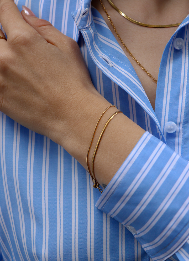Rubia Double Chain Bracelet - Armband (wasserfest)