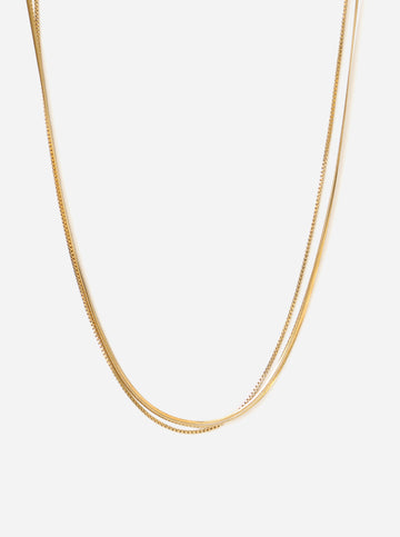 Rubia Double Chain - Halskette (wasserfest)