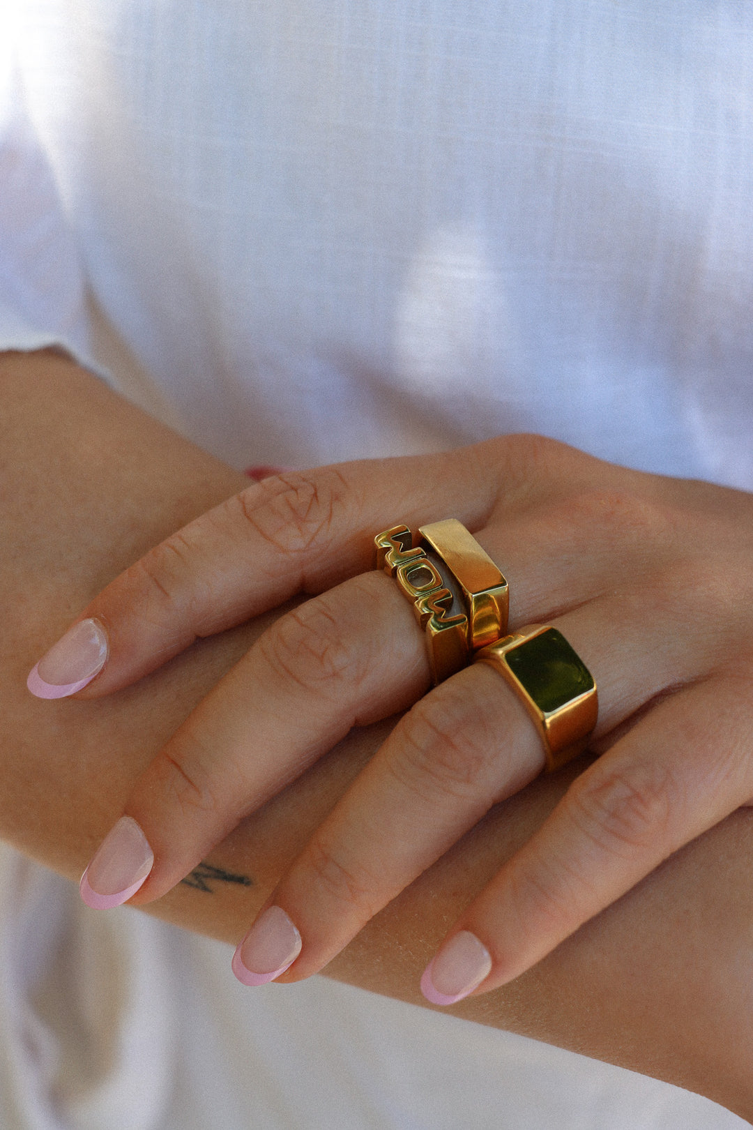 Mom Ring - Fingerring (wasserfest)