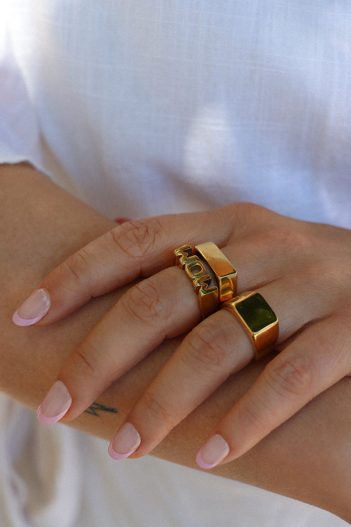 Mom Ring - Fingerring (wasserfest)