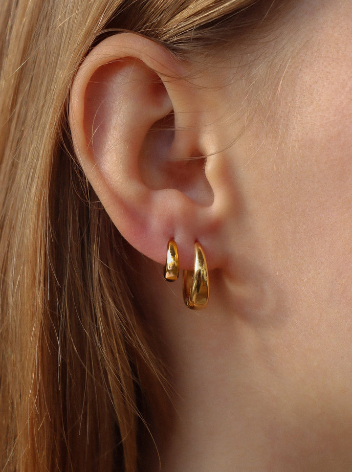 Slim Bottega Hoop - Earstacking Set (wasserfest)