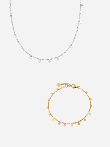 Boho Coins Schmuckset (wasserfest)