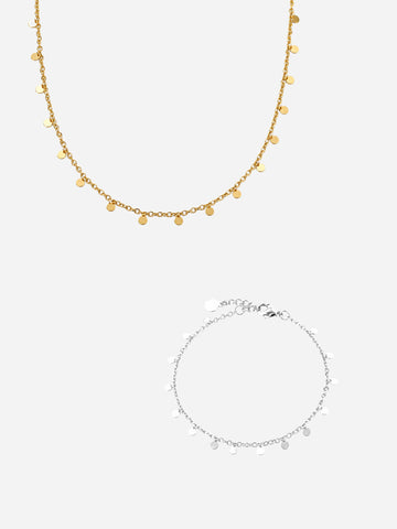 Boho Coins Schmuckset (wasserfest)