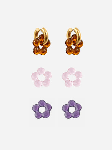 Everyday Bloom Crush Hoops - 6er-Anhänger Set