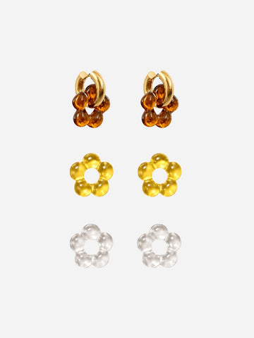 Everyday Honey Flower Hoops - 6er-Anhänger Set