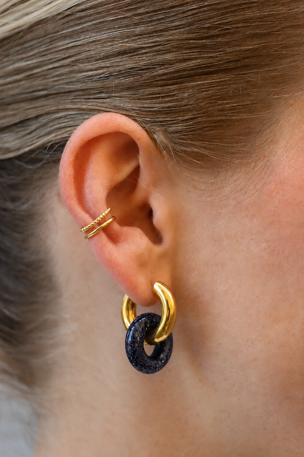 Everyday Blue Love Set Hoops - 6er-Anhänger Set