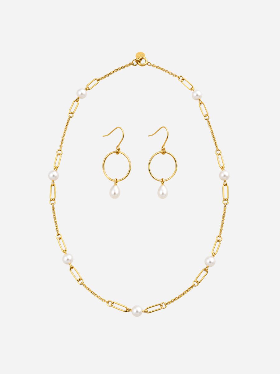 Everyday Brooklyn Pearl Set - Schmuckset (wasserfest)