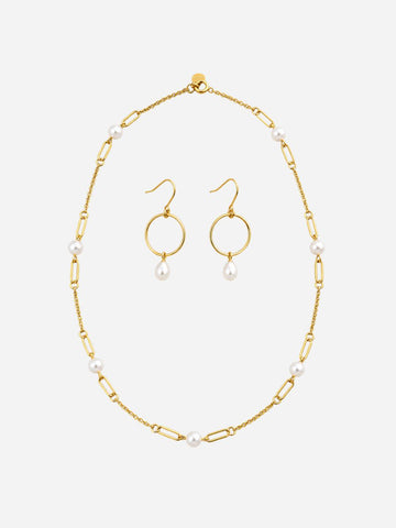 Everyday Brooklyn Pearl Set - Schmuckset (wasserfest)