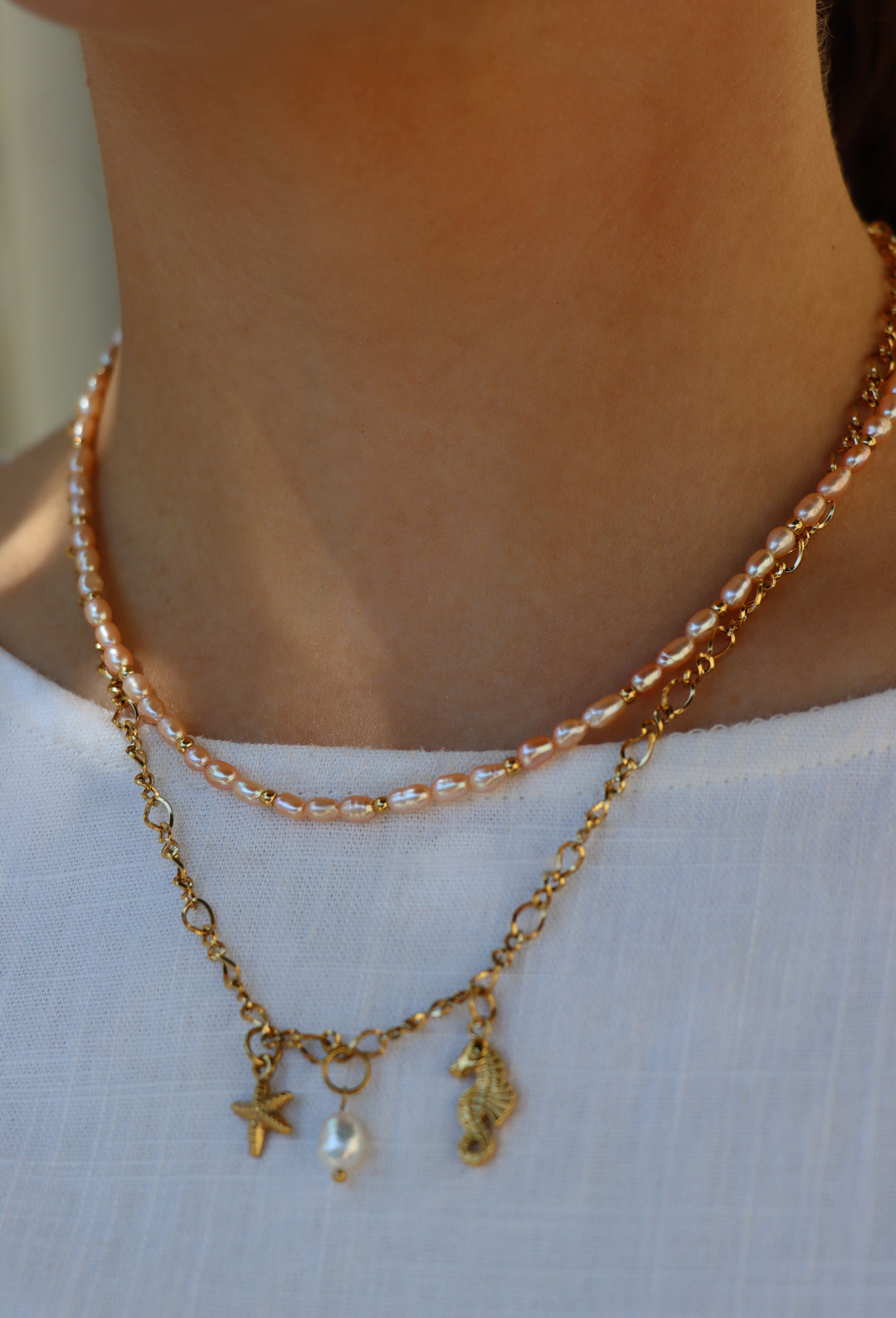 Sonia Pearl Love Necklace - Perlenkette (wasserfest)