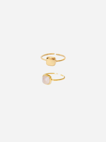Madison Gold Stone Ring Set (wasserfest)