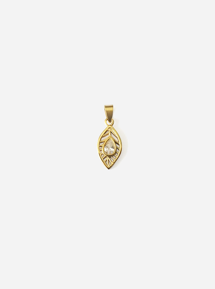 Personalized Shiny Leaf Charm - Anhänger (wasserfest)