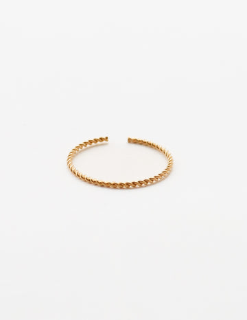 Slim Twisted Ring - Fingerring (wasserfest)