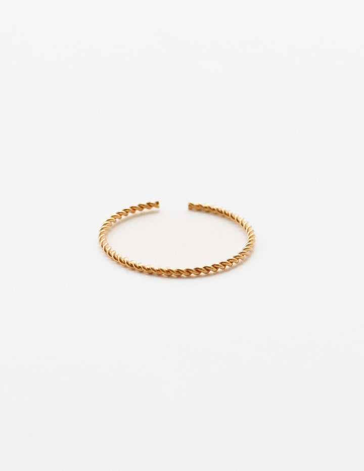 Slim Twisted Ring - Fingerring (wasserfest)