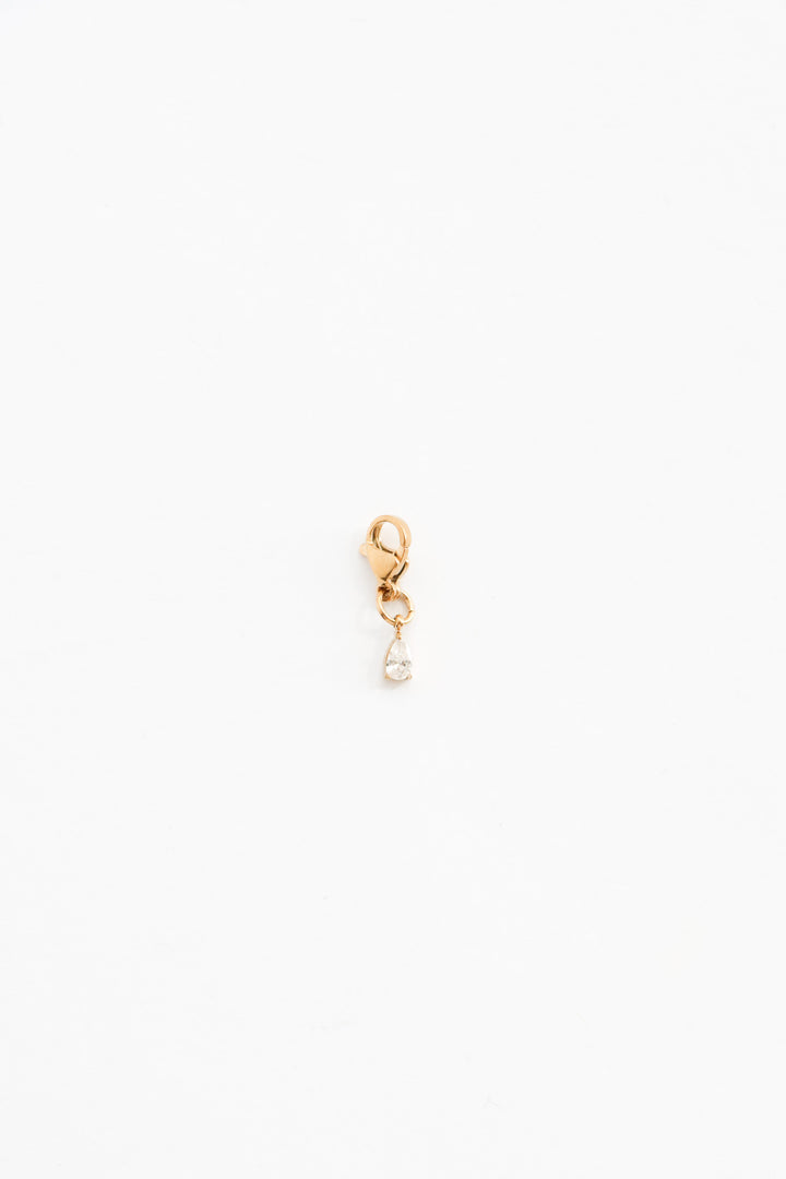 Personalized Zircone Drop Charm - Anhänger (wasserfest)