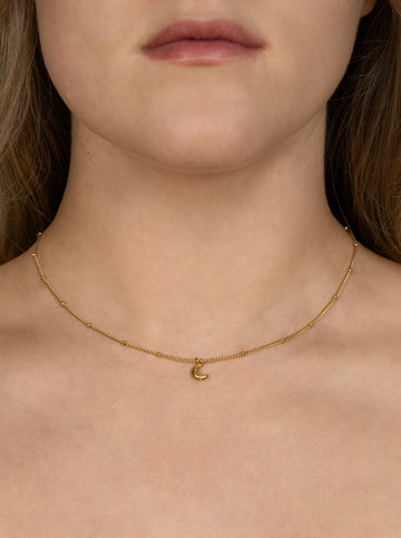 Small Moon Necklace - Halskette (wasserfest)